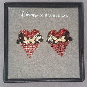 Disney x Baublebar Mickey and Minnie Heart Earrings